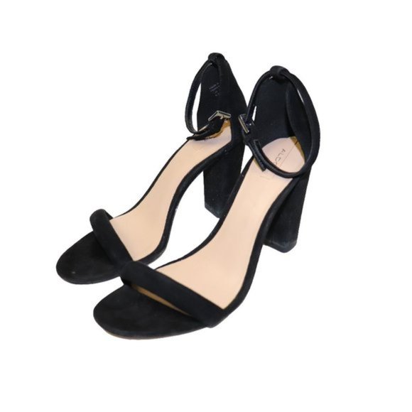 Aldo Chunky Block Heel Round Strap Sandal Heels